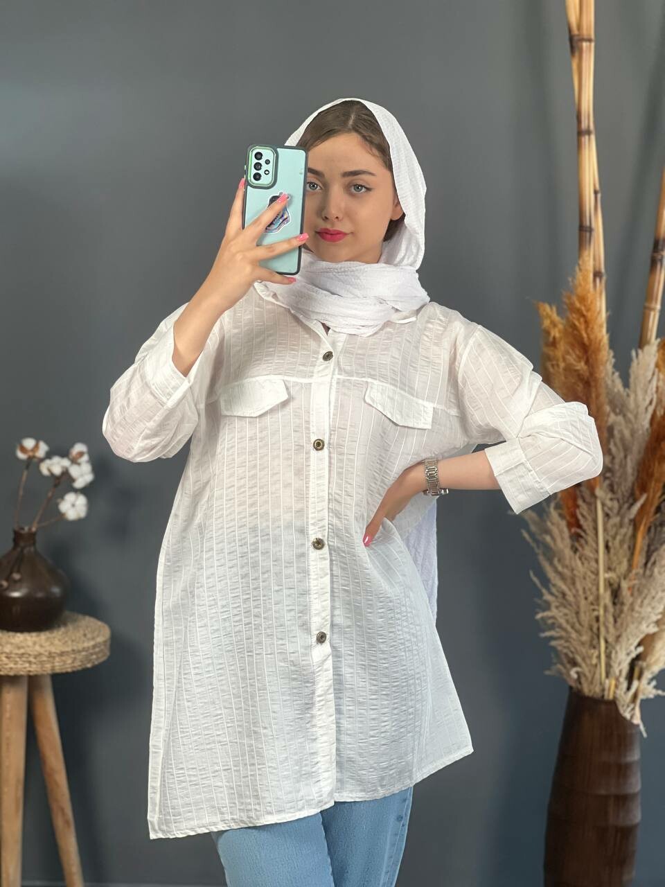 مانتو پلوتی جلو دکمه کد ۱۱۲۷