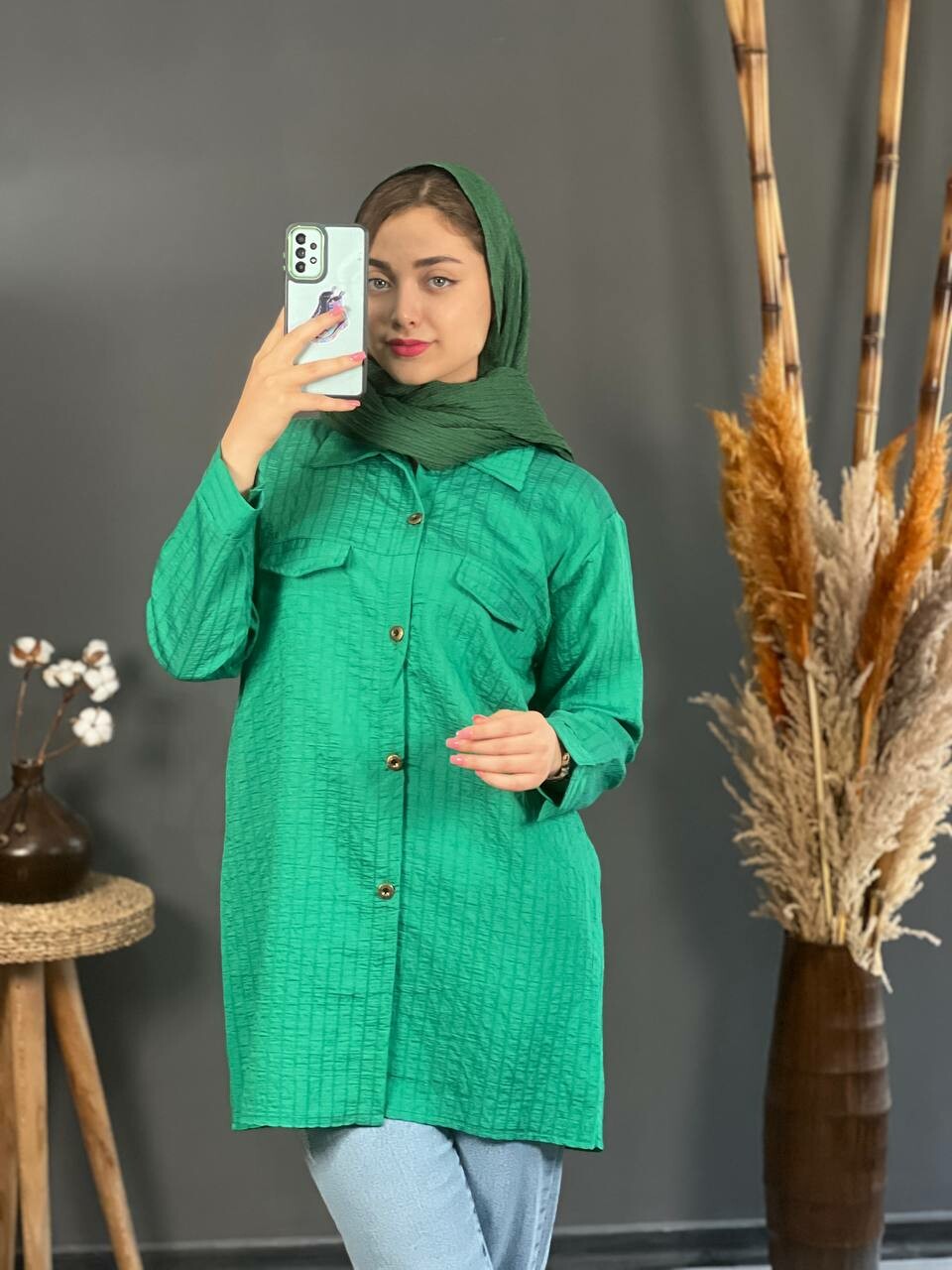 مانتو پلوتی جلو دکمه کد ۱۱۲۷