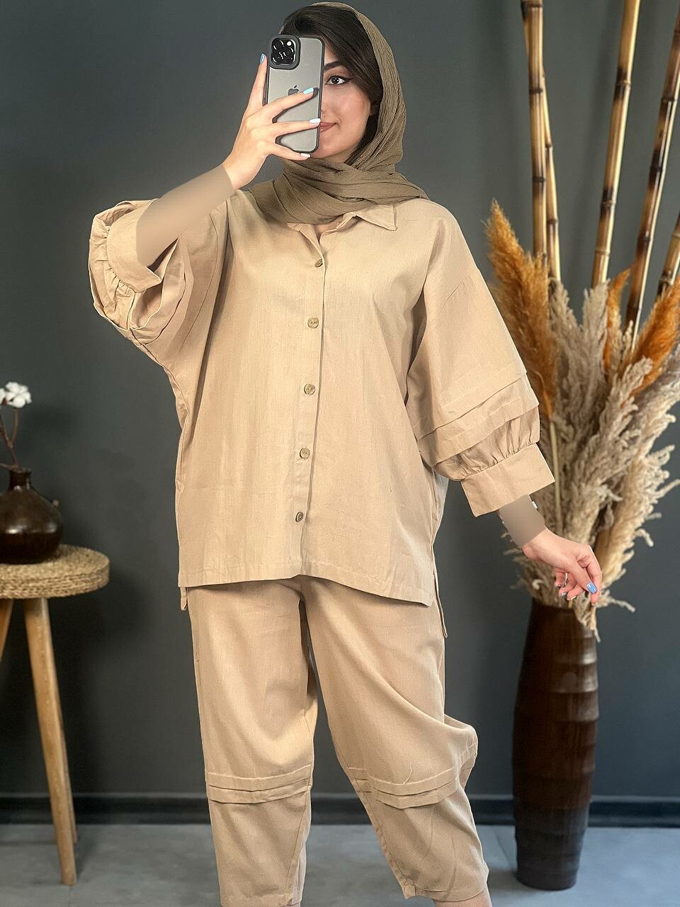 ست لینن آستین بالنی 1170