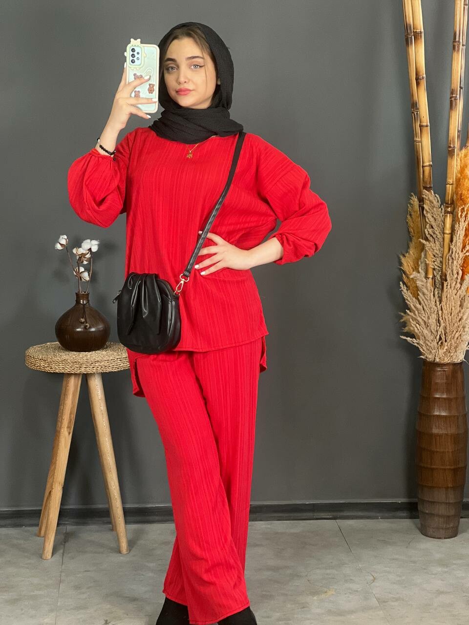 ست کراش آستین پاپیون کد ۱۲۰۹