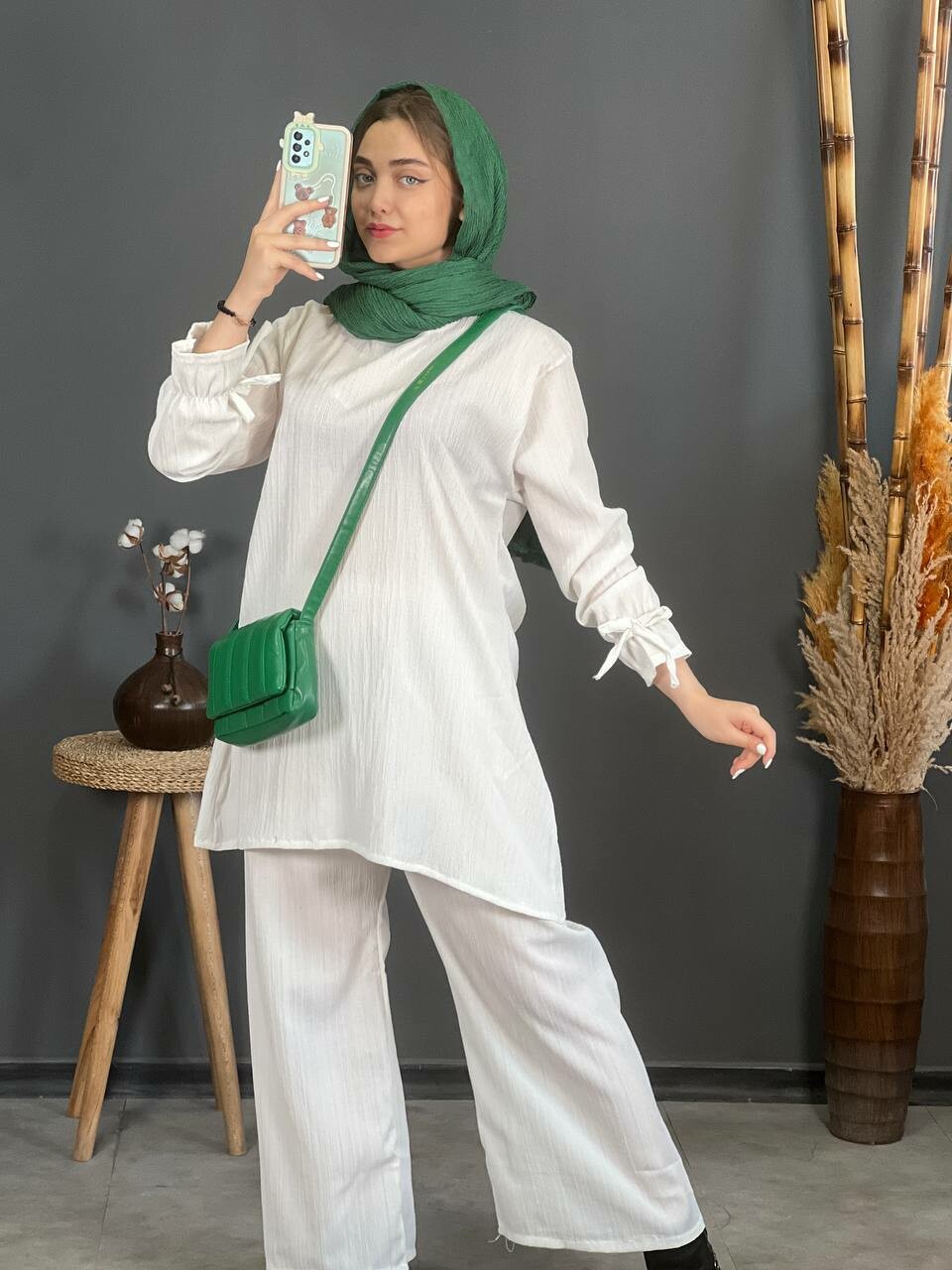 ست کراش آستین پاپیون کد ۱۲۰۹