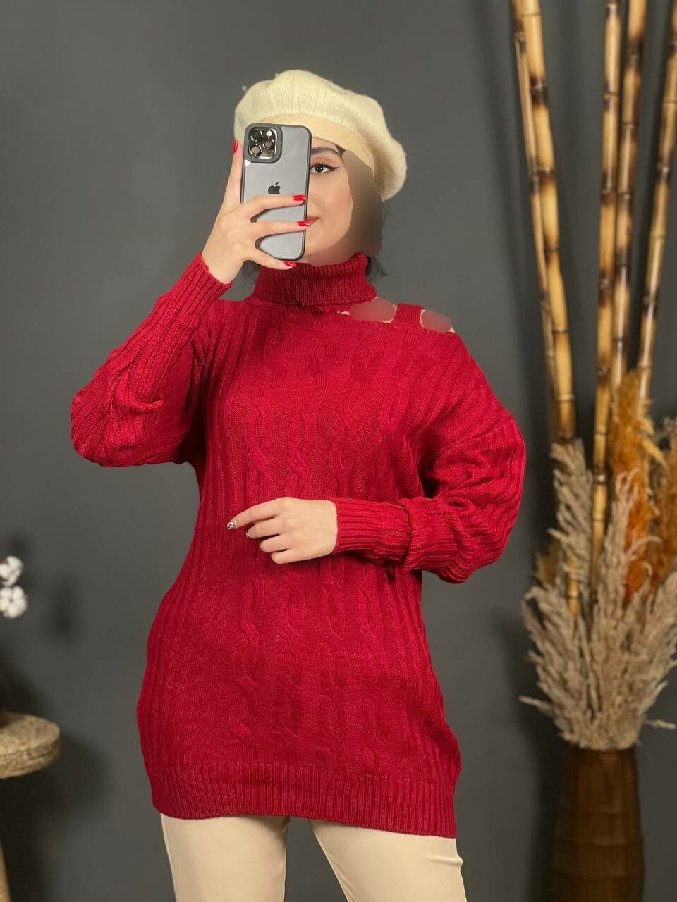 بلوز بافت سرشونه باز 1232
