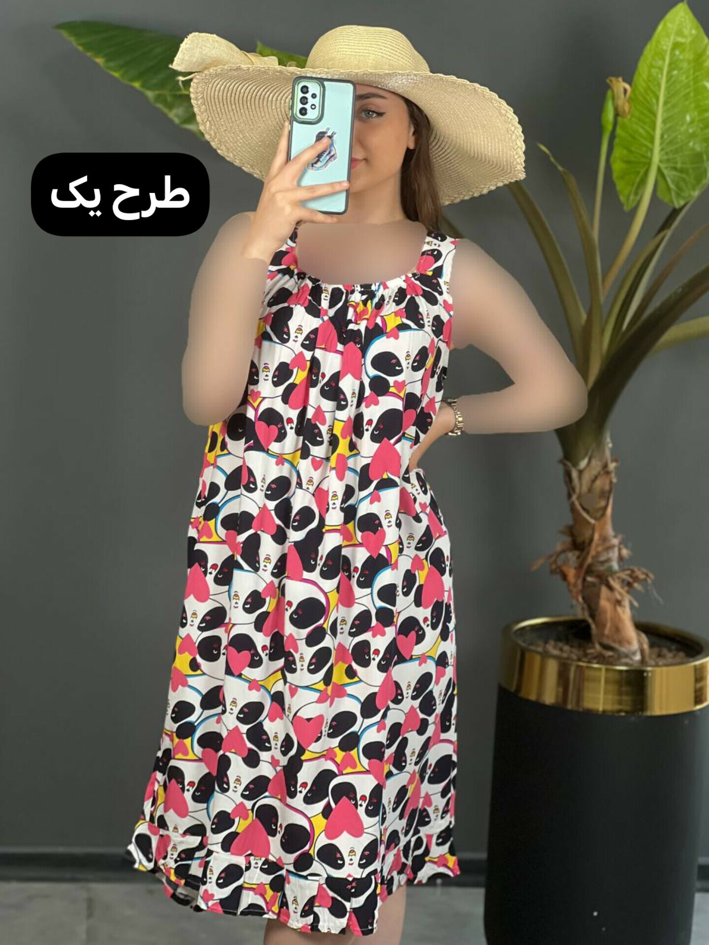 پیراهن نخی چیندار ۱۱۰۴