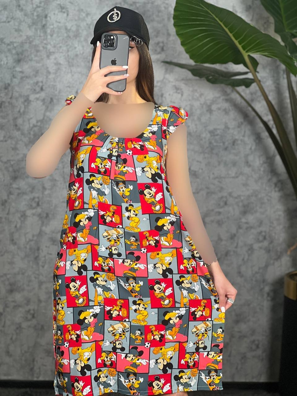 پیراهن نخی چیندار 1028