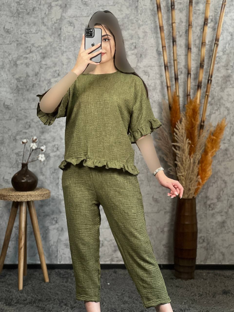 ست لینن چیندار 1037
