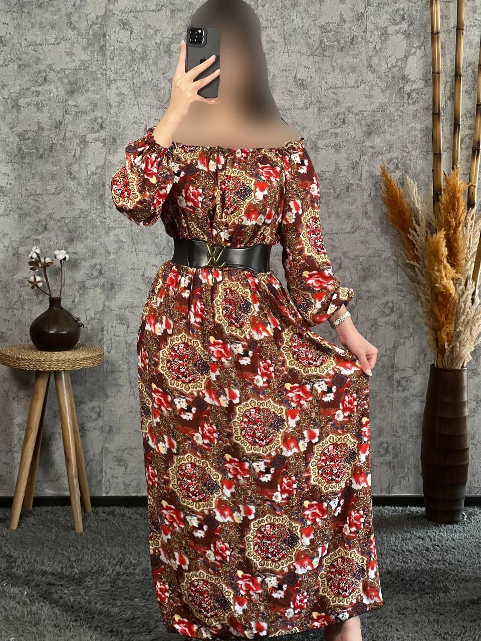 پیراهن نخی آستیندار 1059