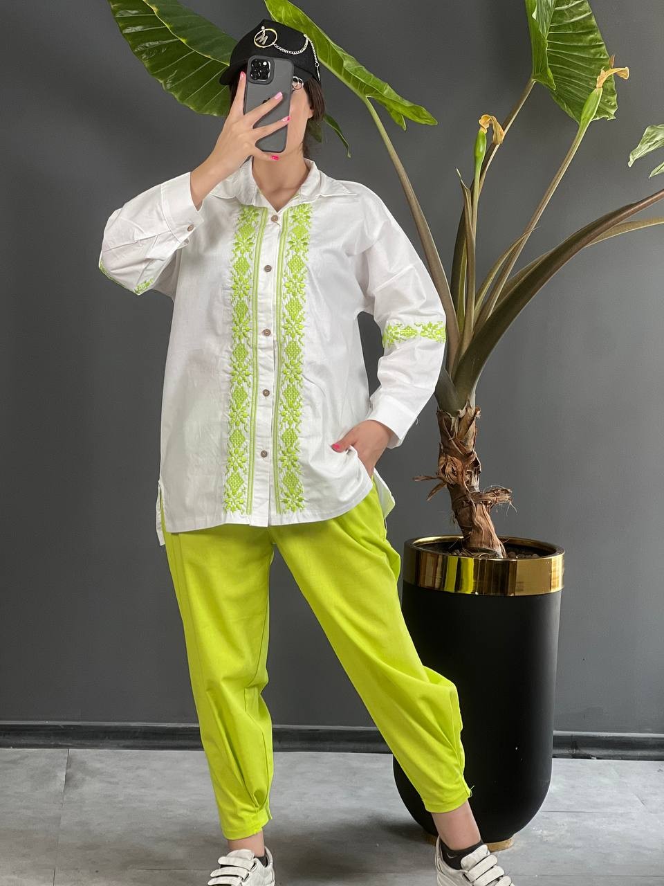 ست لینن گلدوزی 1076