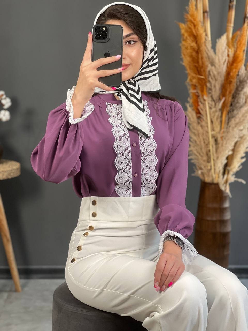 شومیز الیزه جلو گیپور 1139