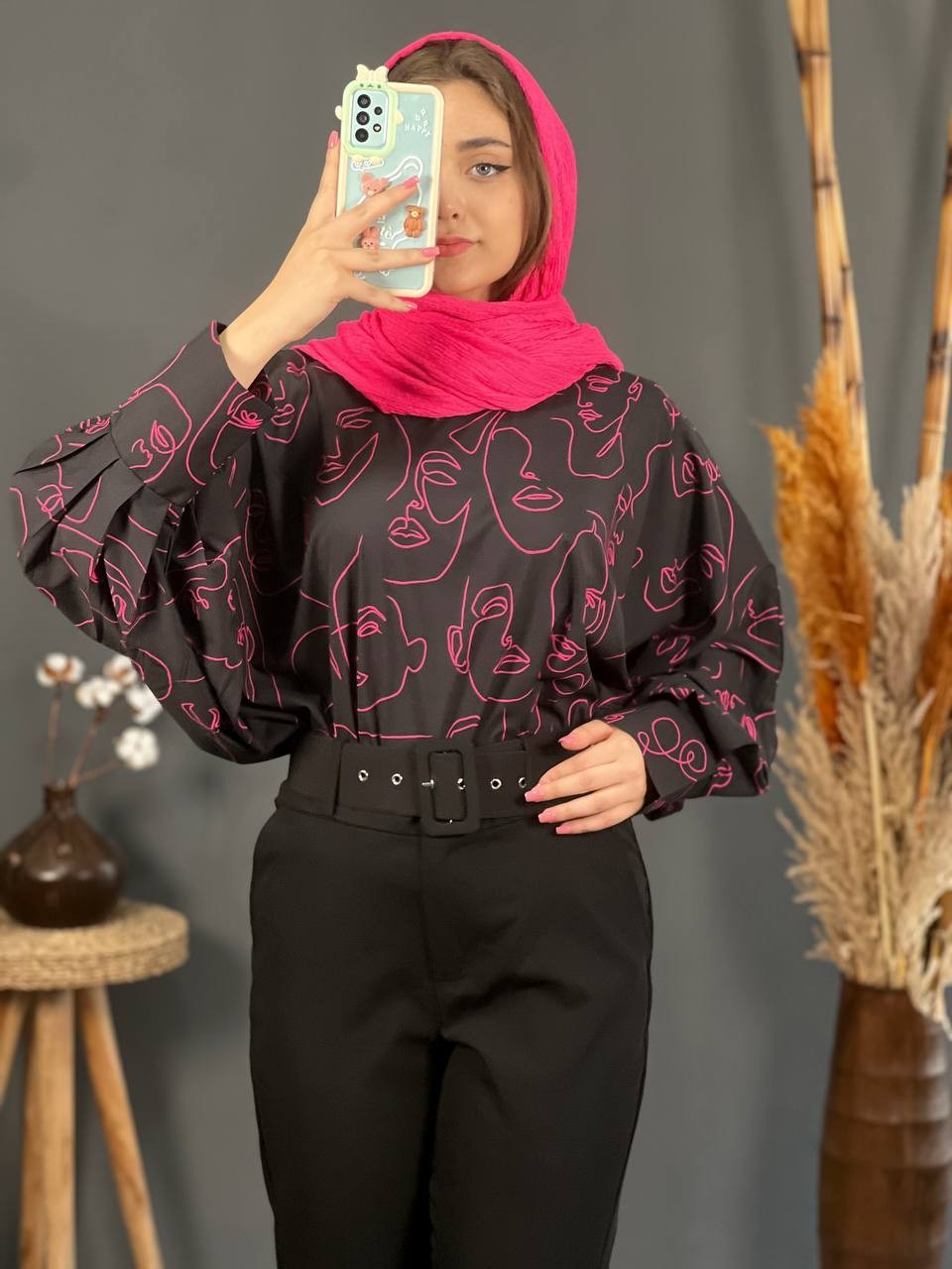 شومیز فلور کیمونو 1146