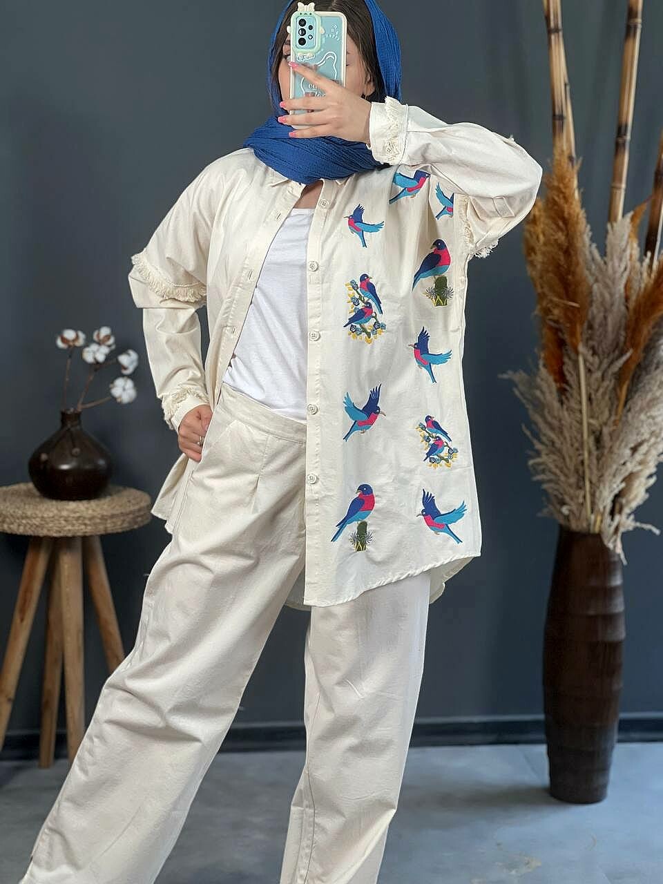 ست لینن گلدوزی آوا 1195