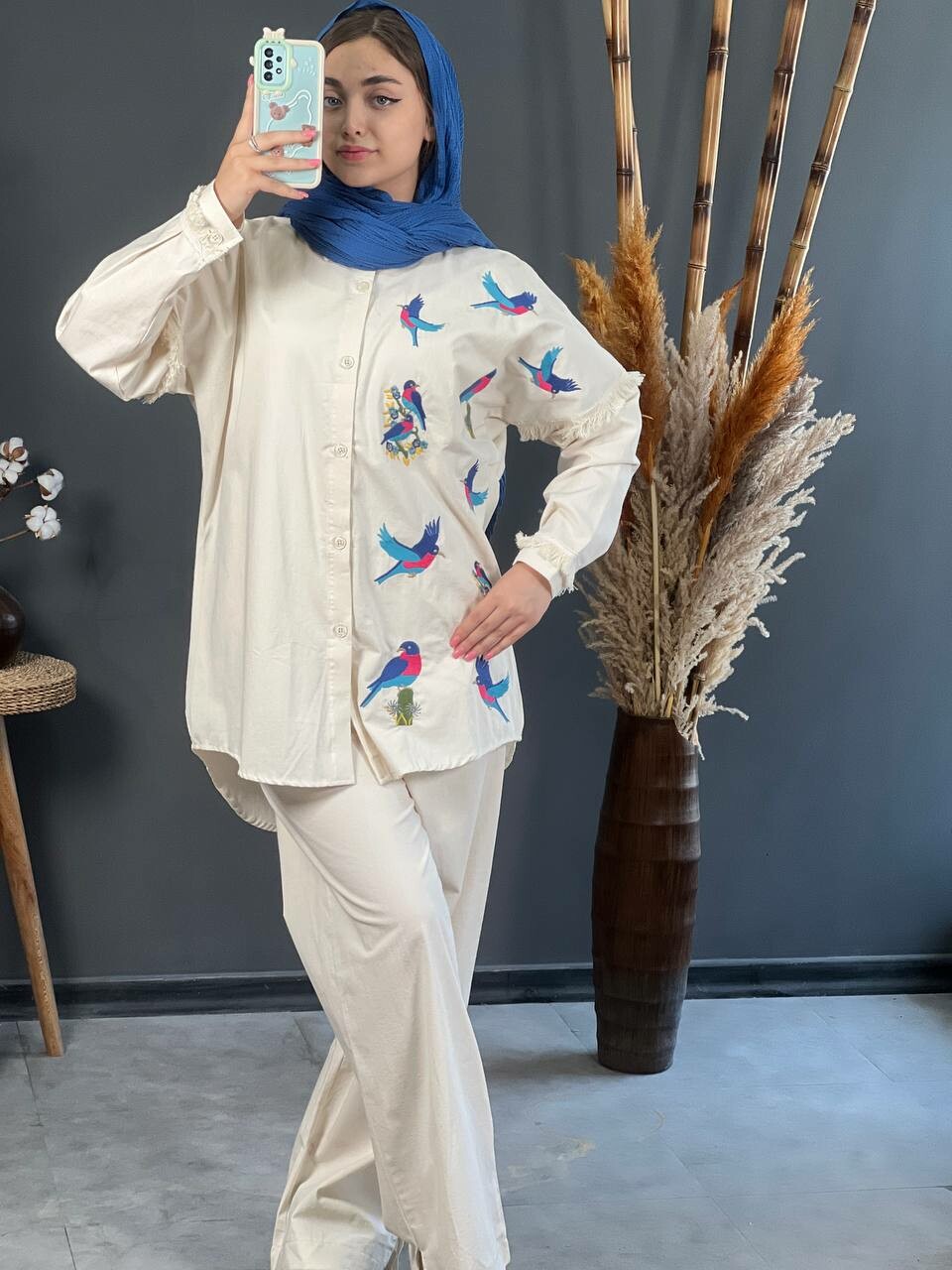 ست لینن گلدوزی آوا 1195