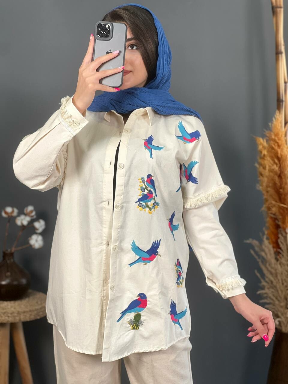 ست لینن گلدوزی آوا 1195