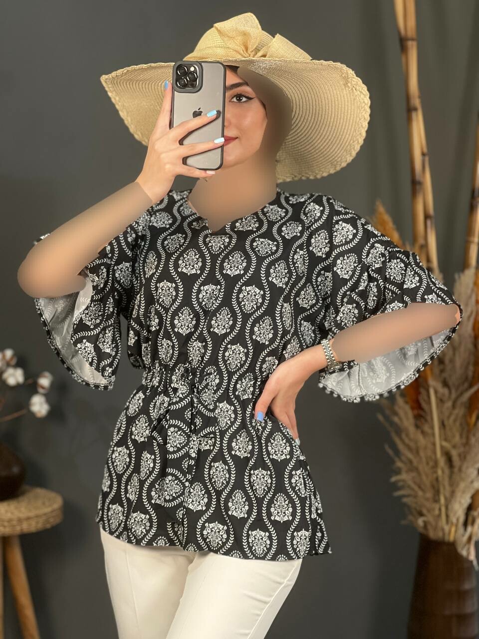 شومیز فلور کاکتوسی 1127