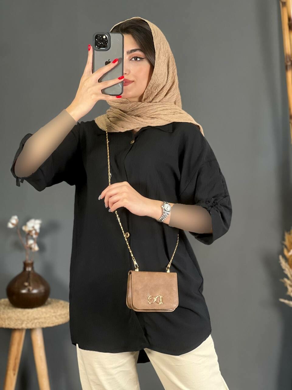 مانتو ابرو بادی جلو دکمه 1136