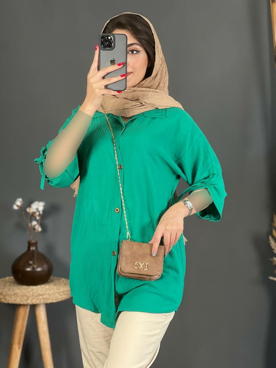 مانتو ابرو بادی جلو دکمه 1136
