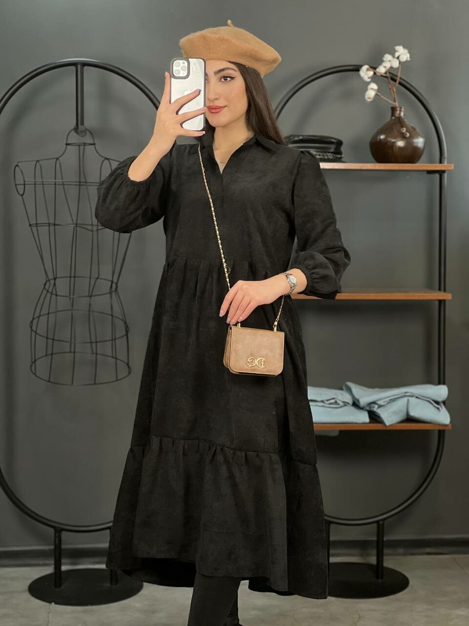 پیراهن کبریتی طبقه ای تارا کد 1346