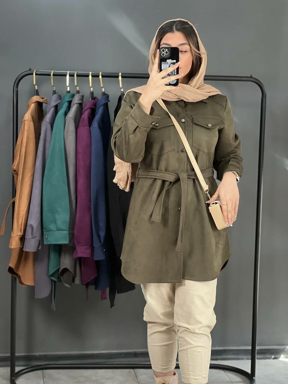 مانتو سوییت کمربندی کد 1404