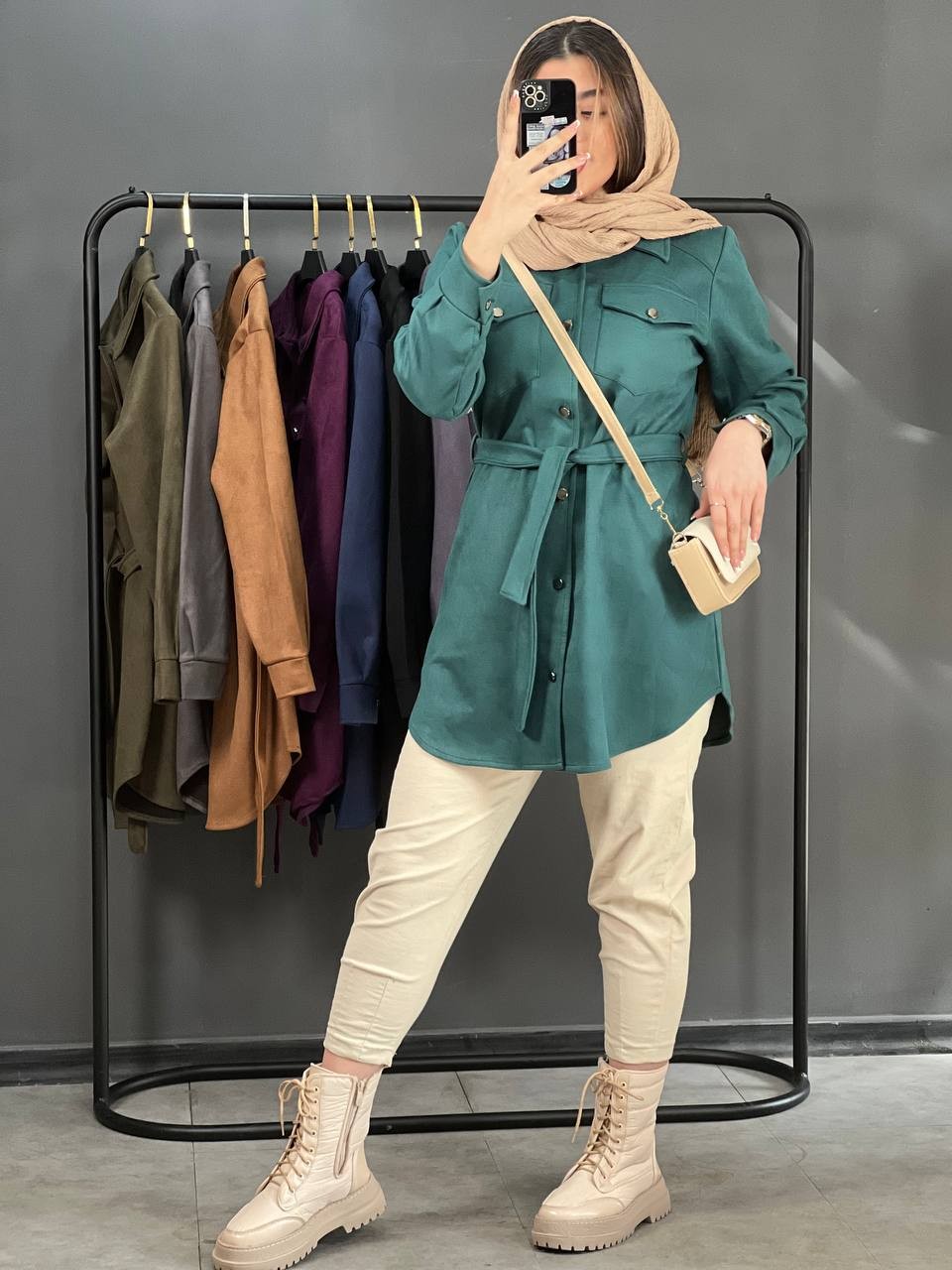 مانتو سوییت کمربندی کد 1404