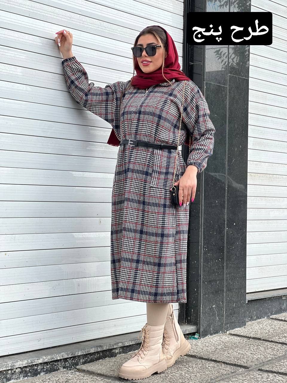 پیراهن پشمی جلو زیپ کد 1430