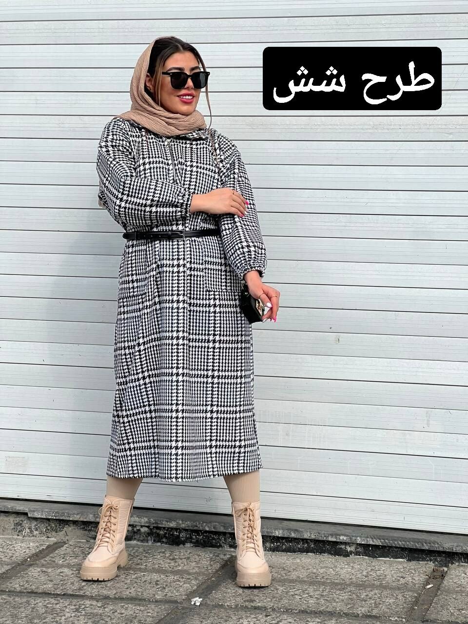 پیراهن پشمی جلو زیپ کد 1430