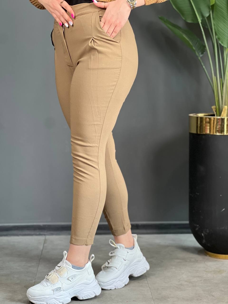 شلوار کتان کش کد 1431