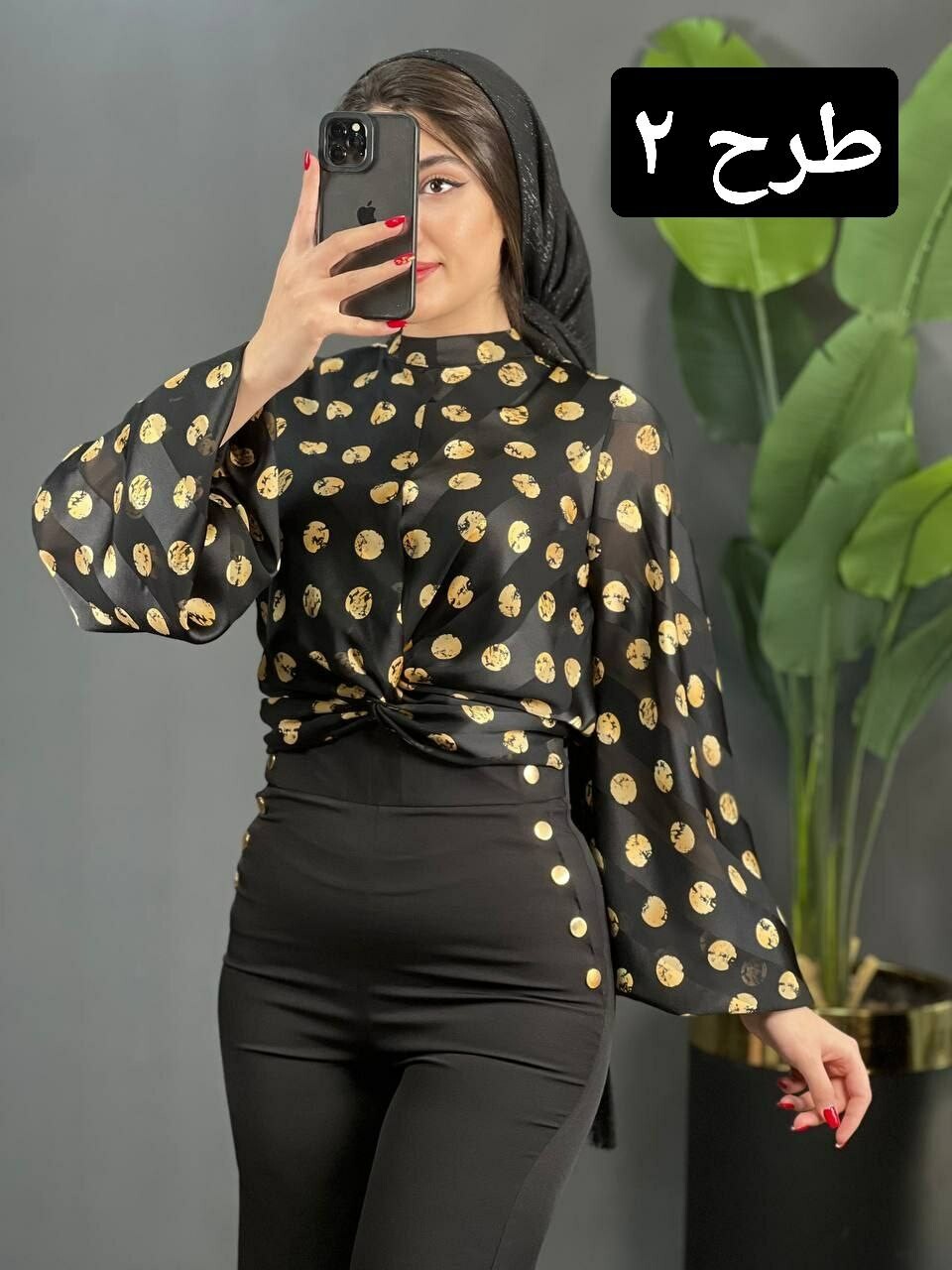 شومیز ساتن کریشه گندم کد 1457