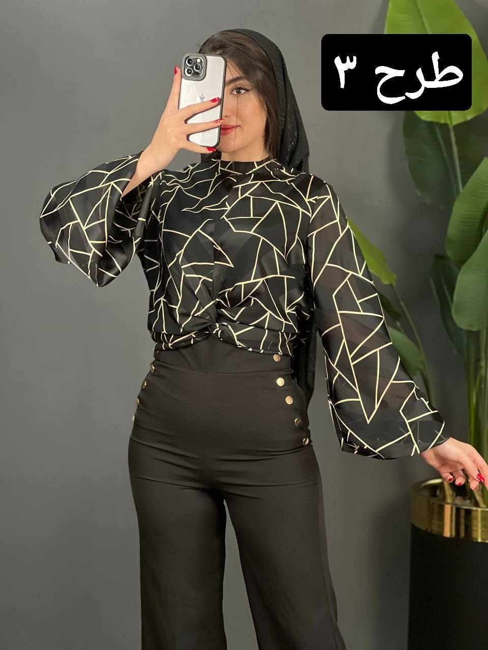 شومیز ساتن کریشه گندم کد 1457