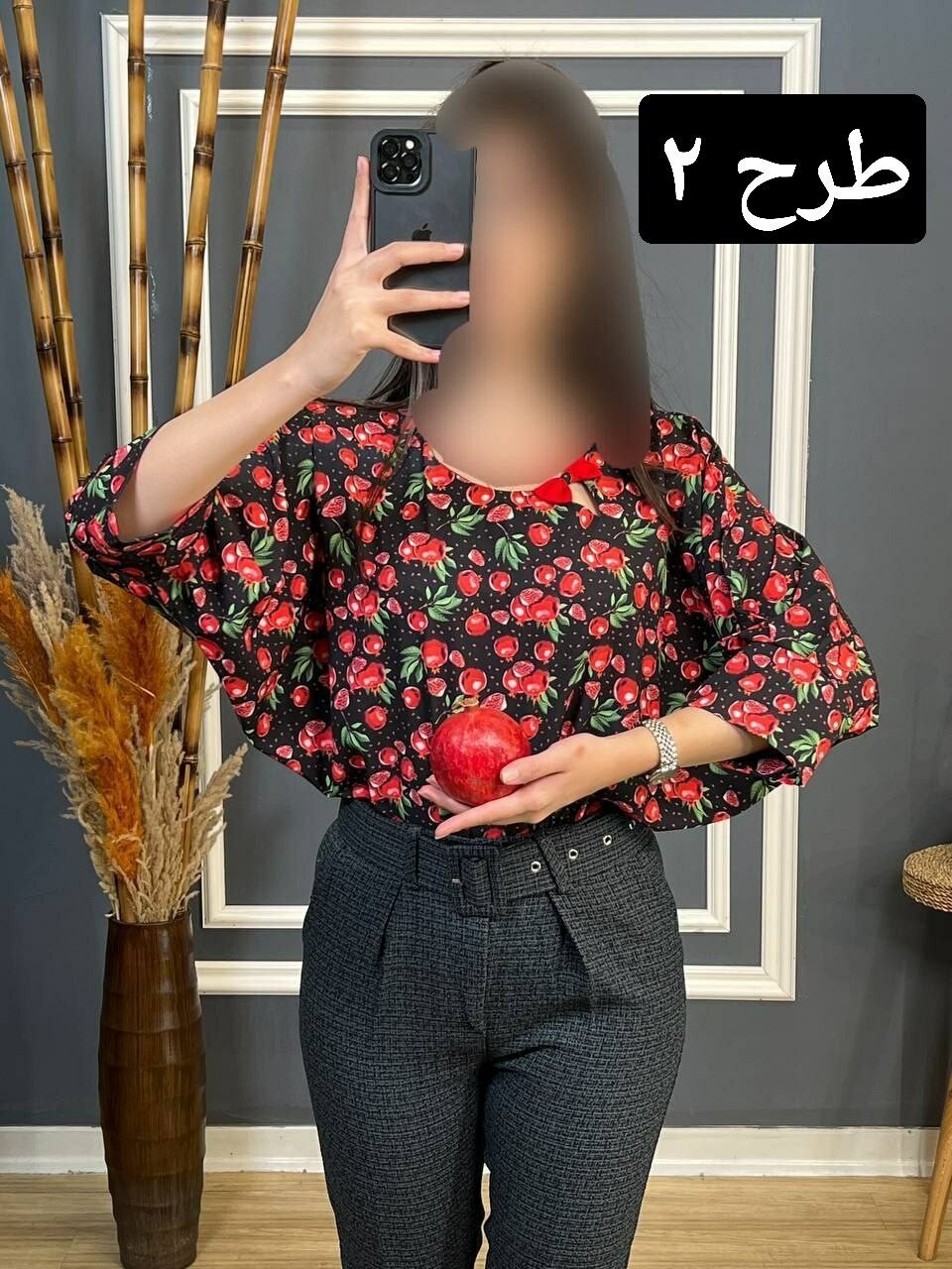 شومیز فلور پاپیونی کد 1459