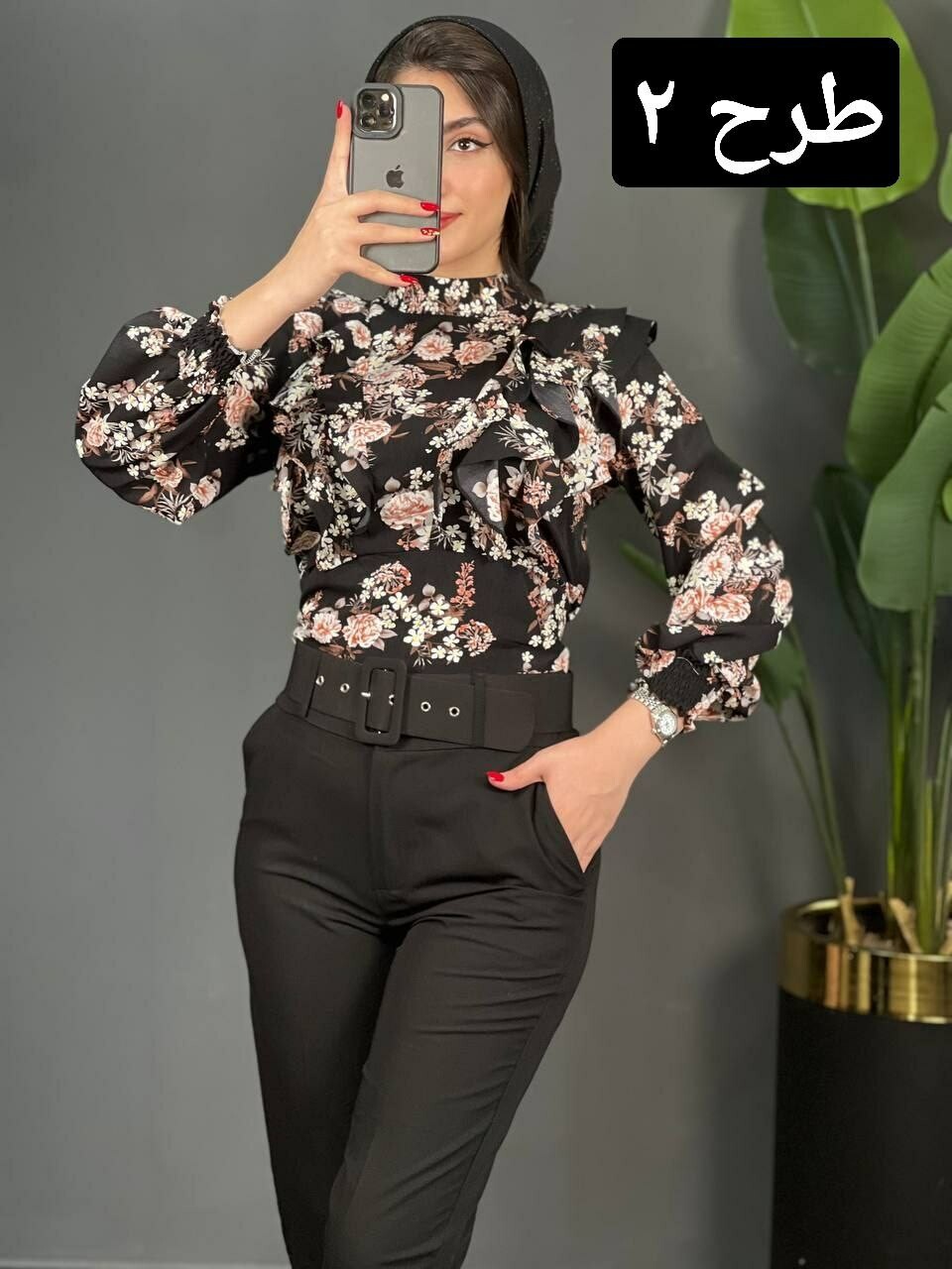 شومیز کرپ جلو چین کد 1465