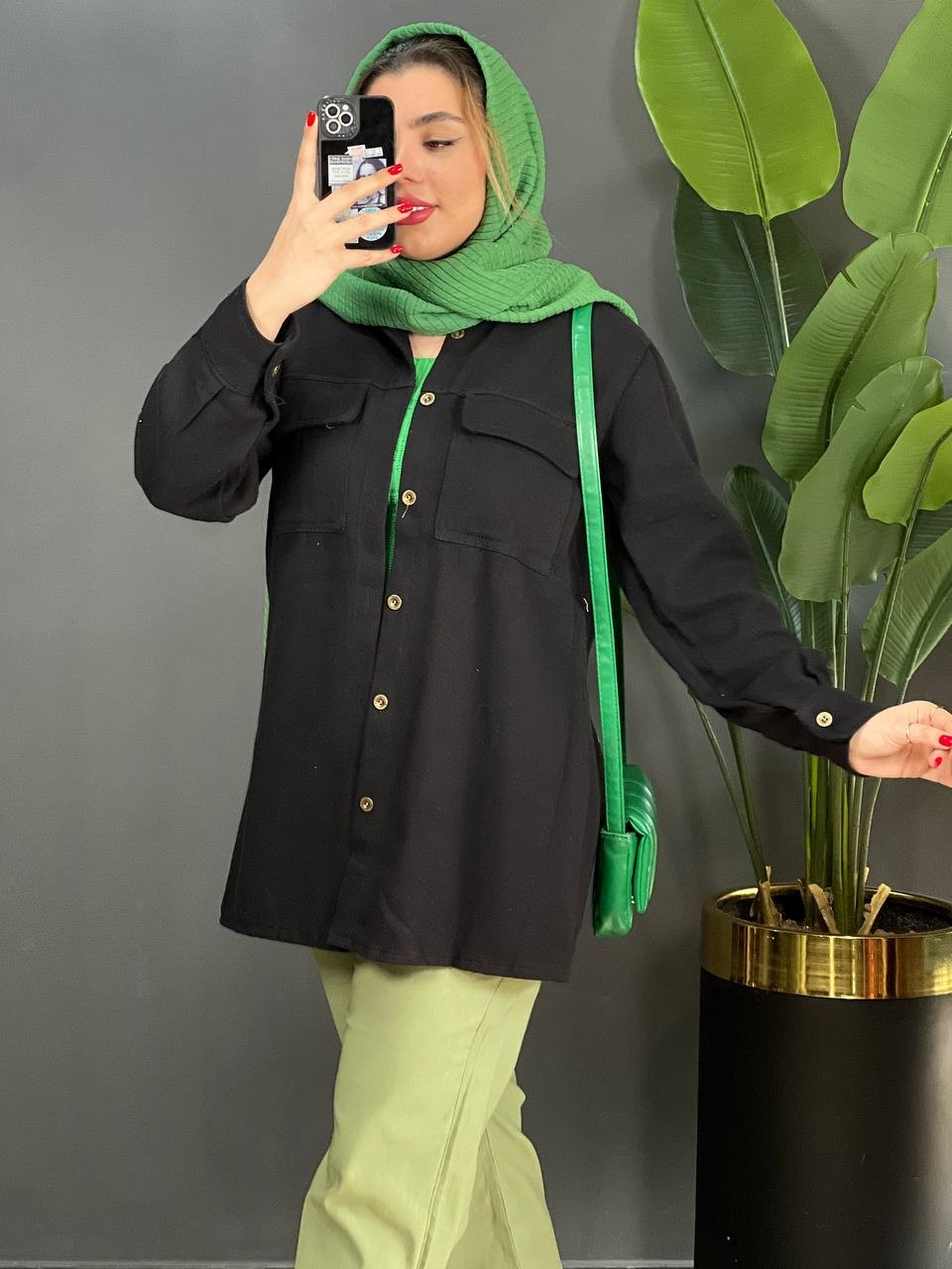 مانتو کتان ضخیم شادن کد 1522