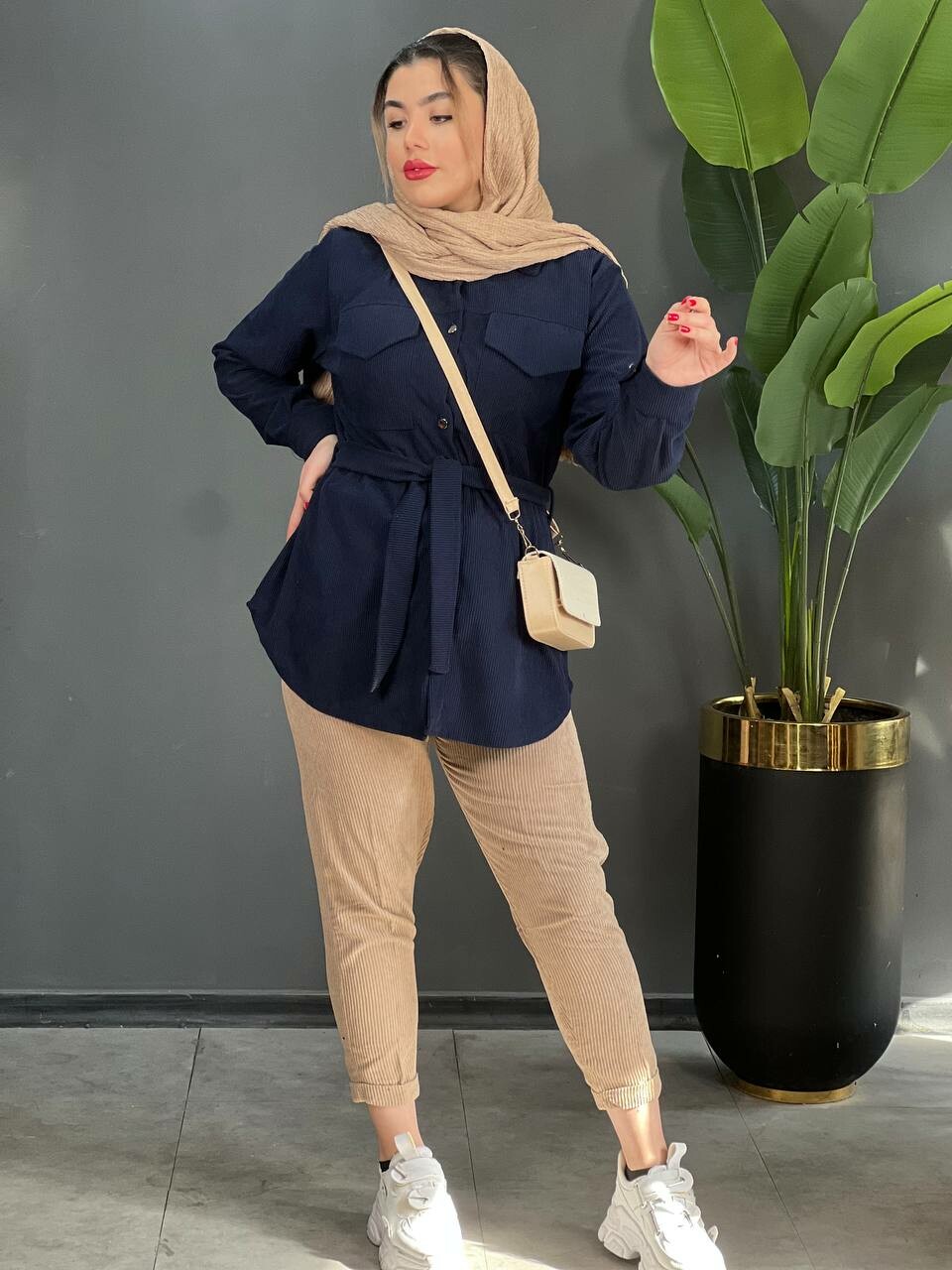 مانتو کبریتی کمربندی کد 1530