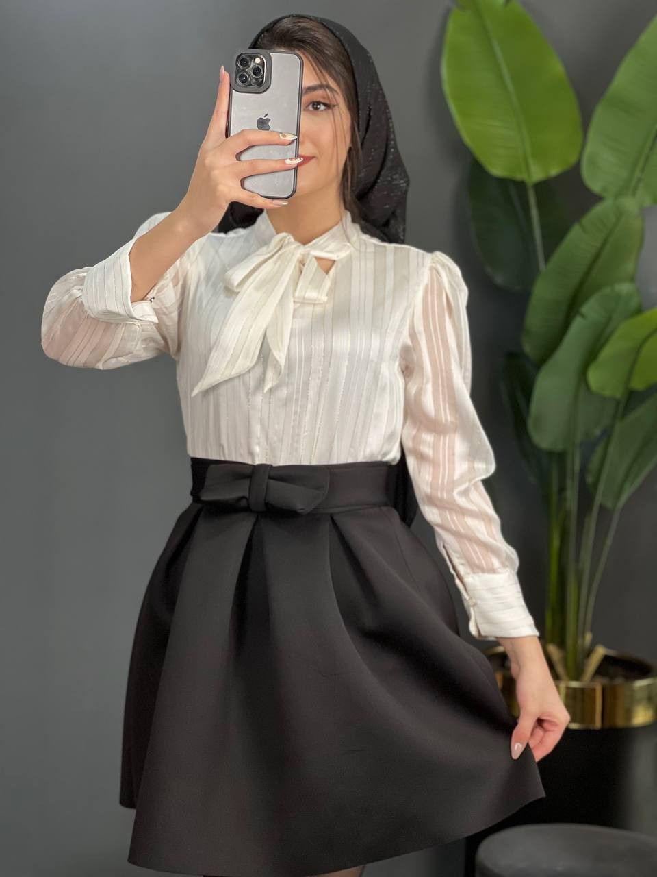 شومیز کریشه آستردار کد 1561
