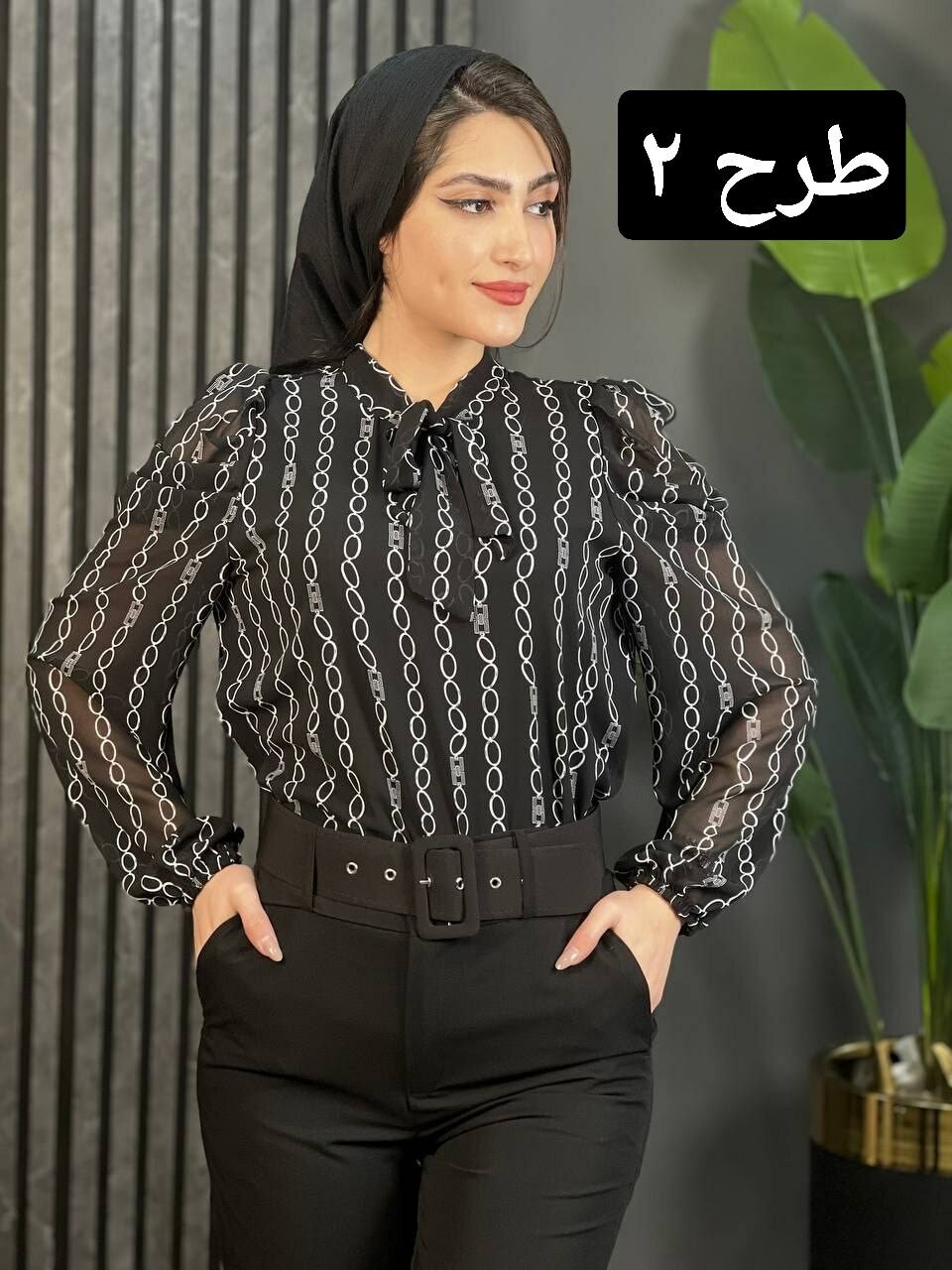 شومیز آستین پف کد 1600