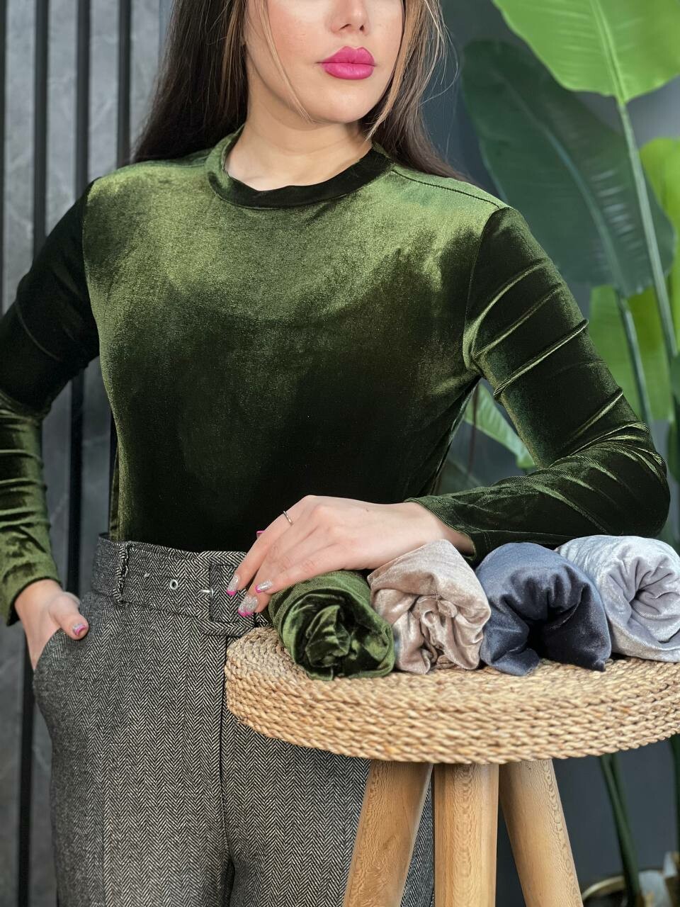 بادی مخمل بغل باز کد 1609