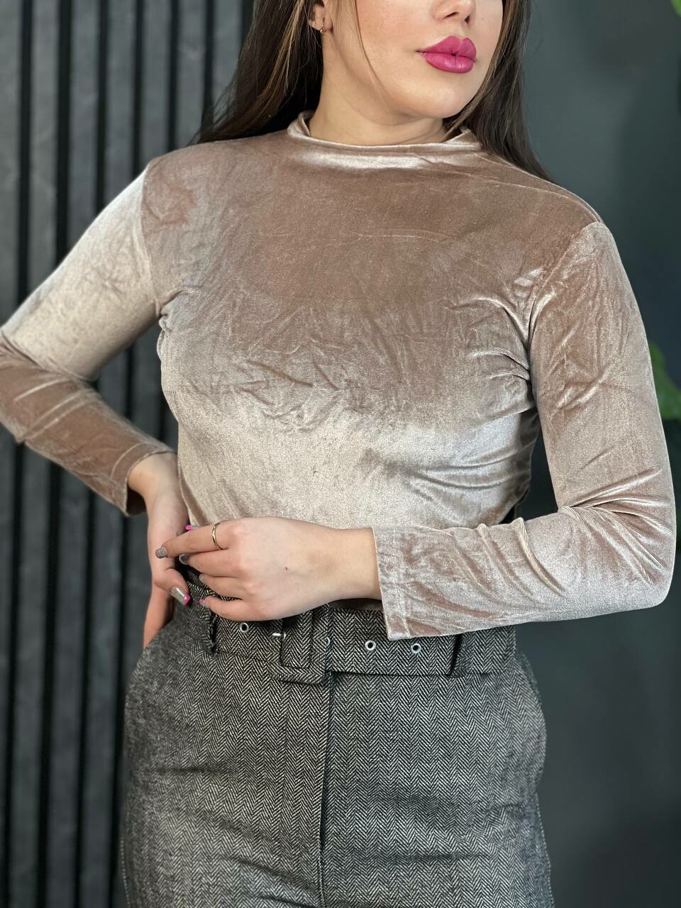 بادی مخمل بغل باز کد 1609