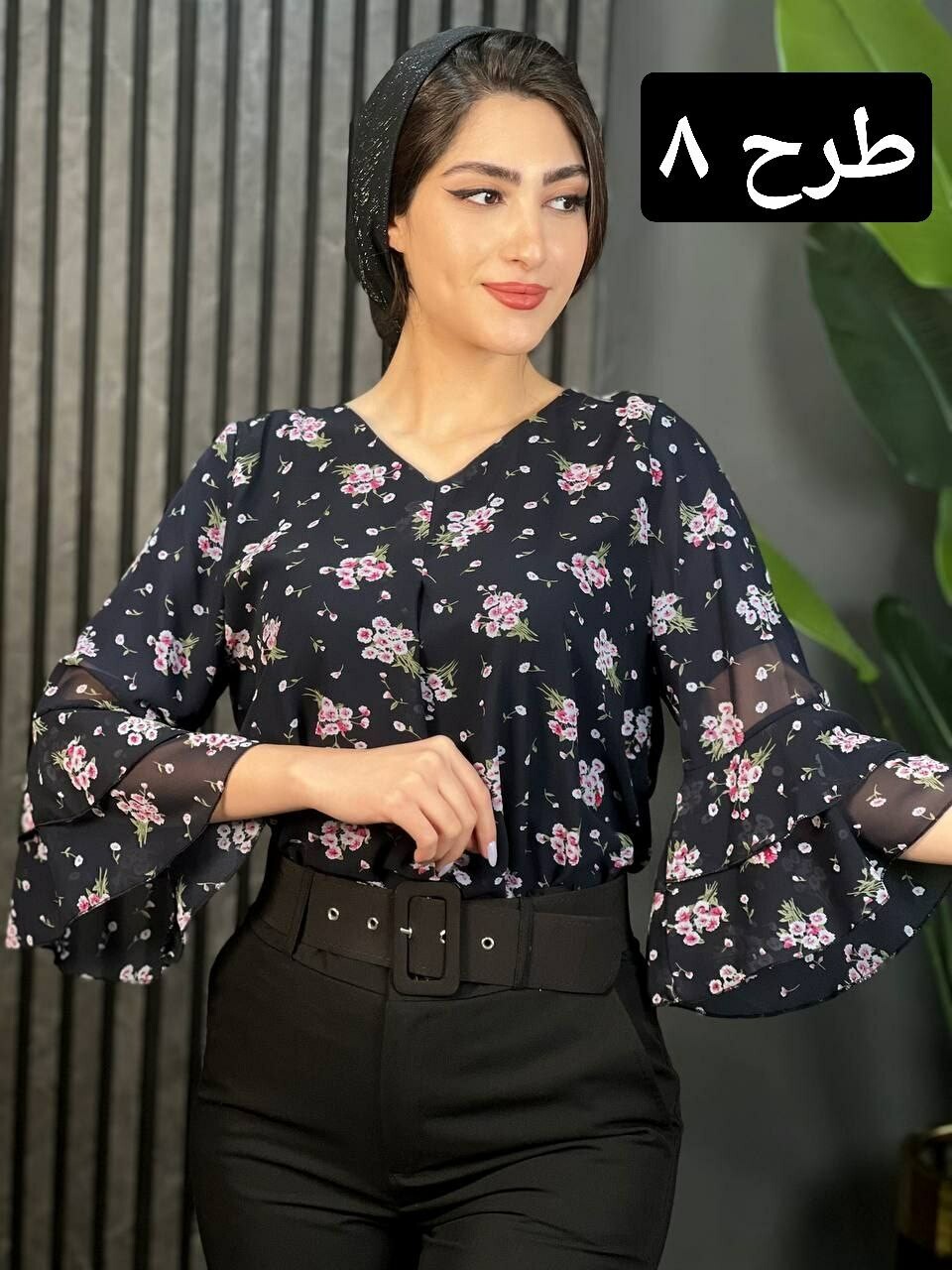 شومیز حریر آستین چین 1594