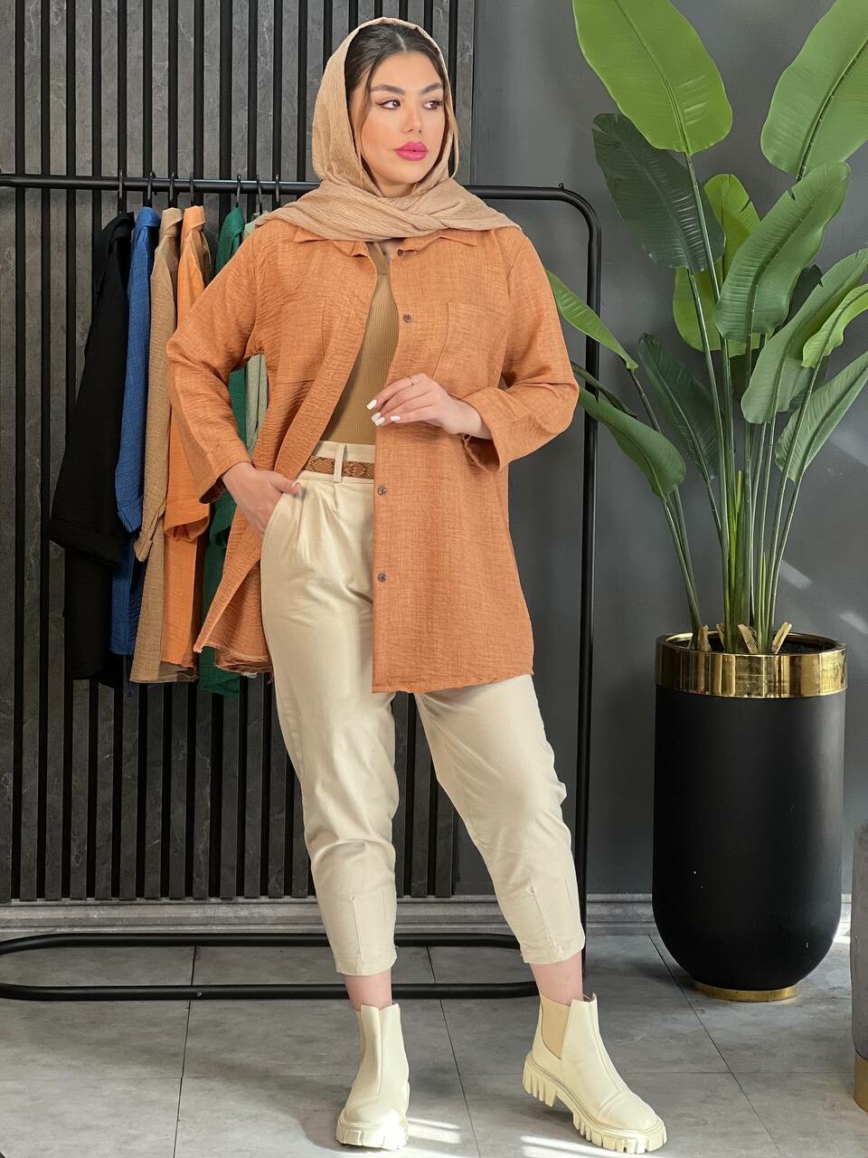 مانتو لینن نهال کد 1622