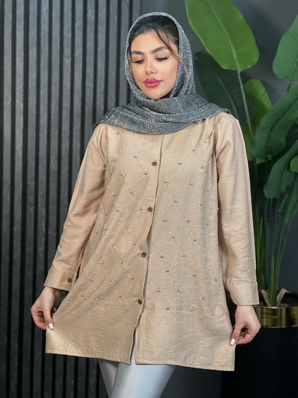 مانتو نگینی تابان کد 1631
