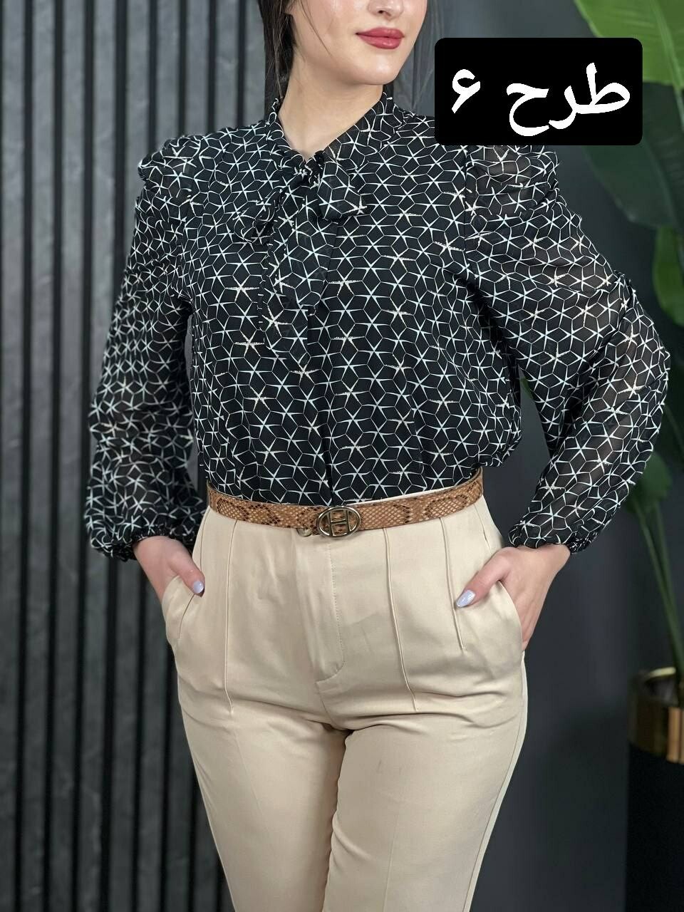 شومیز آستین پف کد 1643
