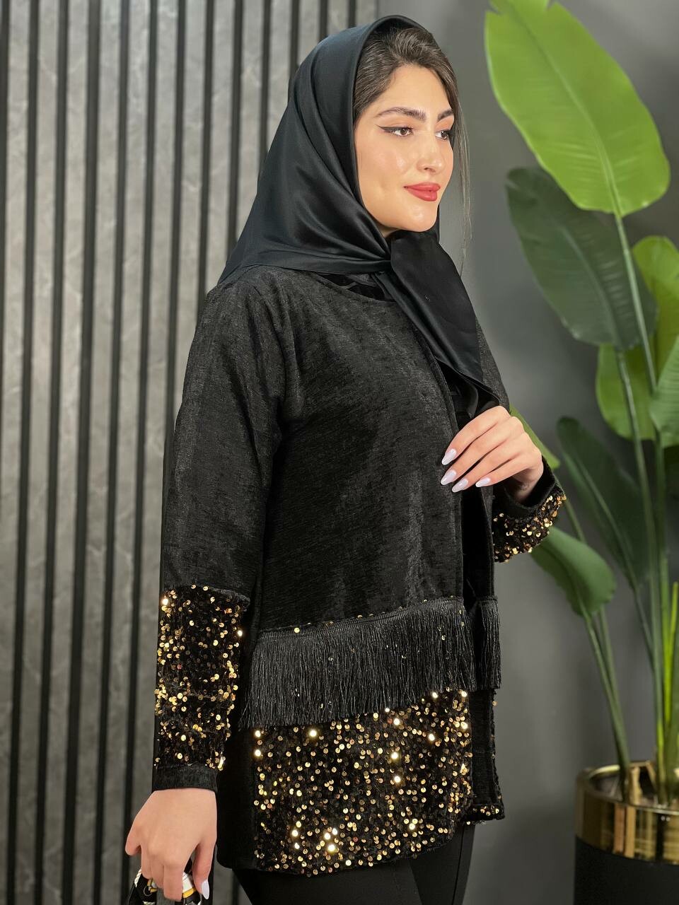 کت مخمل پولکی کد 1648