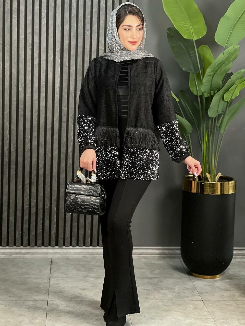 کت مخمل پولکی کد 1648
