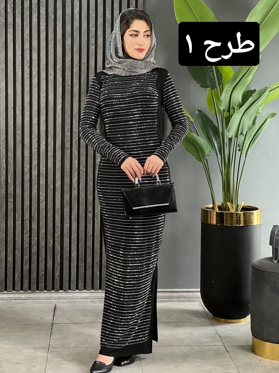 پیراهن کرپ کش سلوا کد 1670