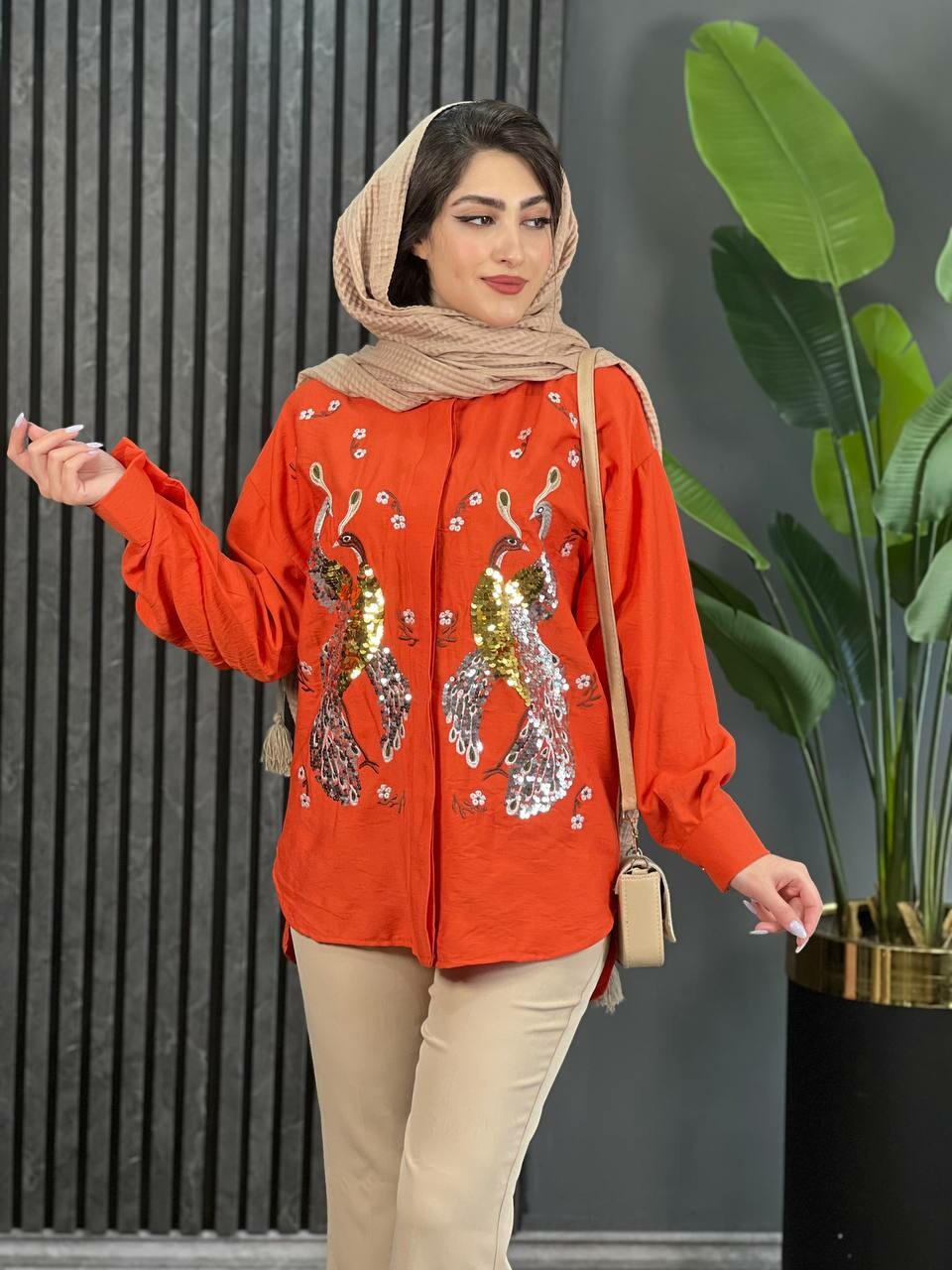 مانتو ترک طاووسی کد 1649