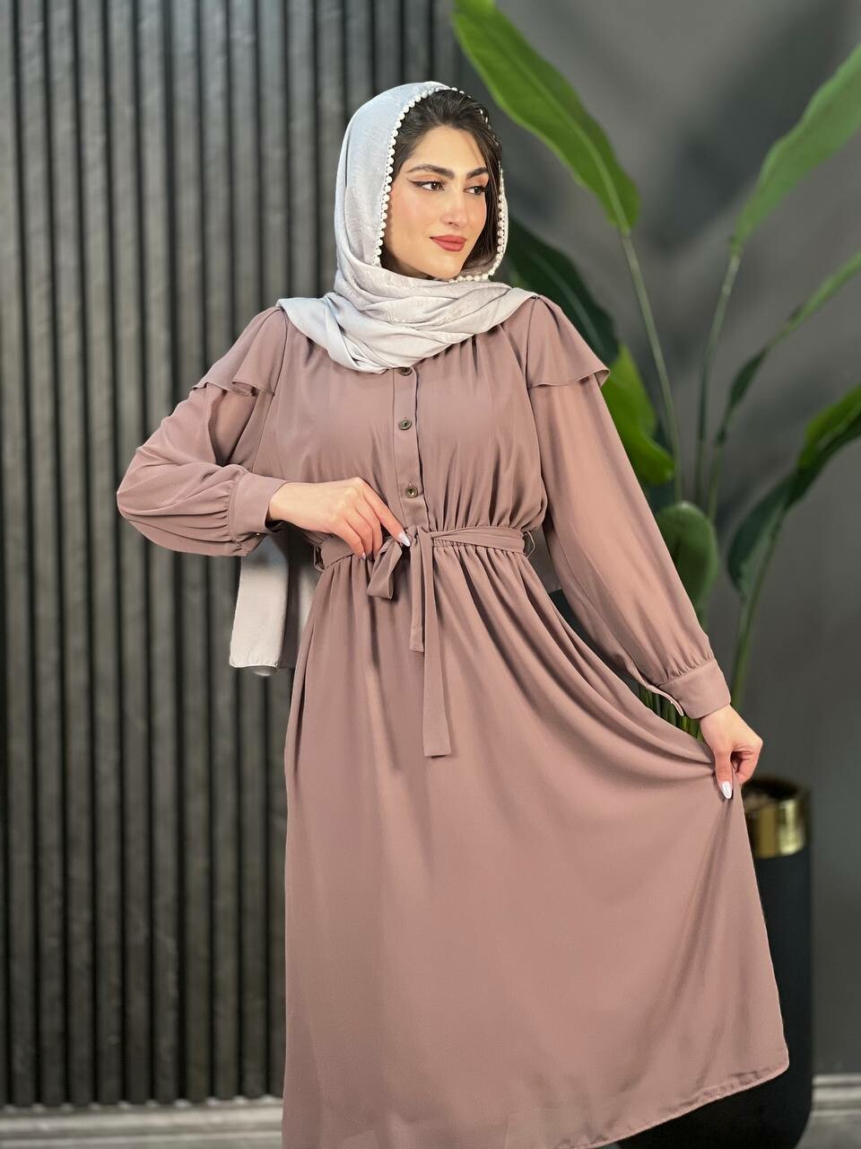 پیراهن کرپ حریر دنیا کد 1681