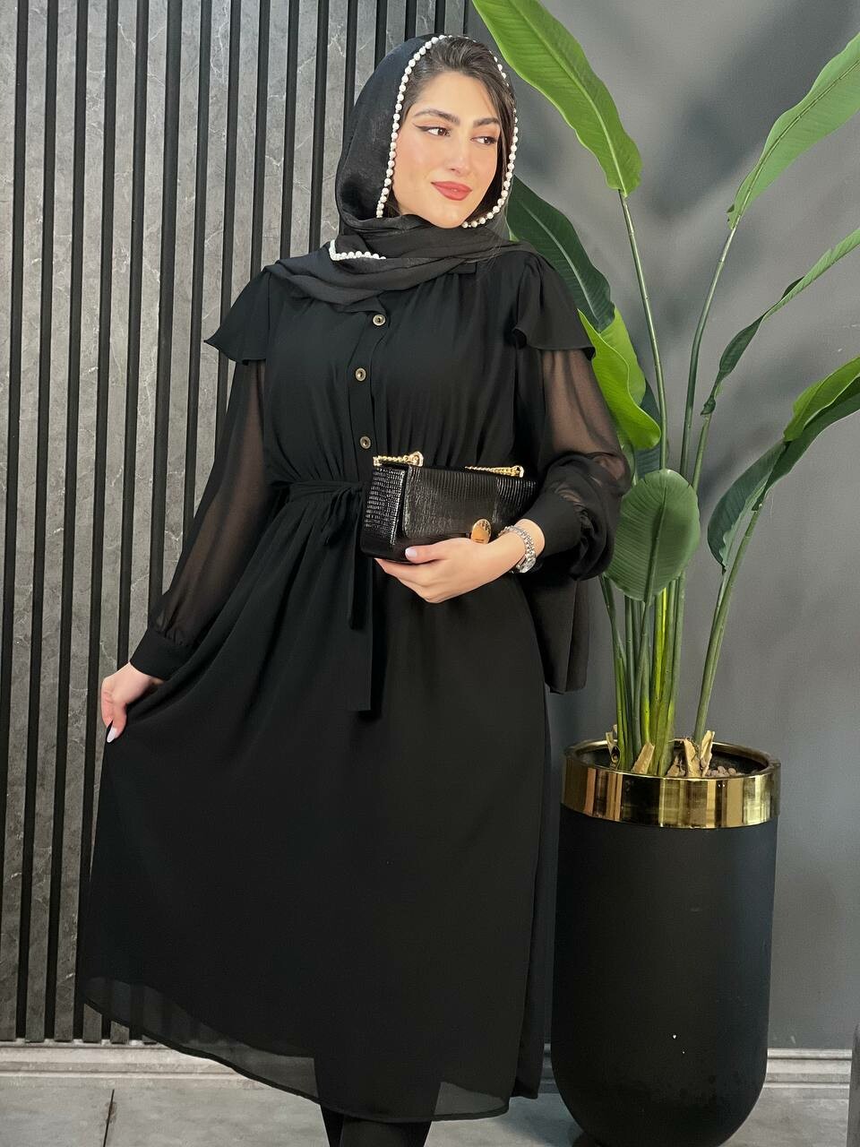 پیراهن کرپ حریر دنیا کد 1681