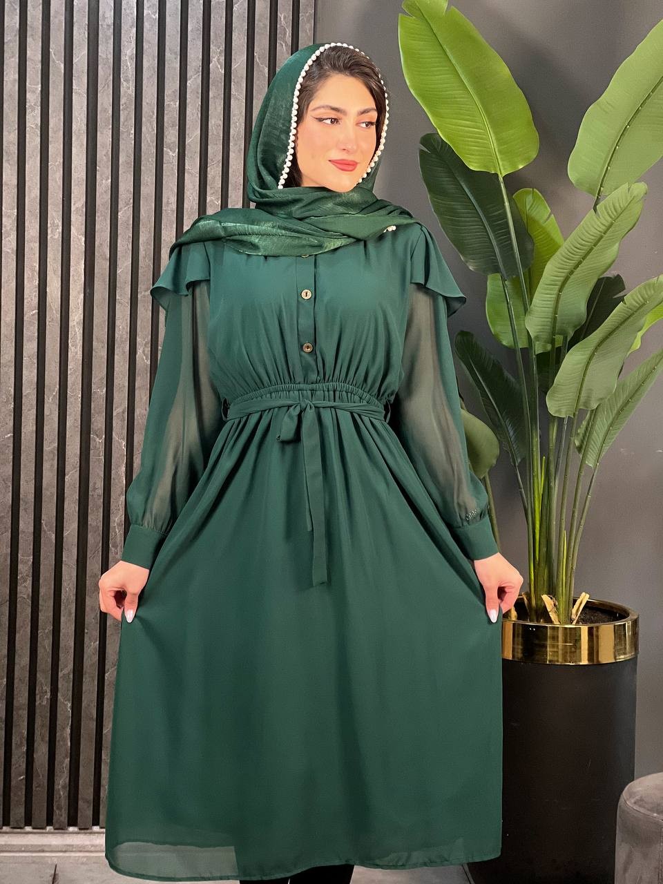 پیراهن کرپ حریر دنیا کد 1681