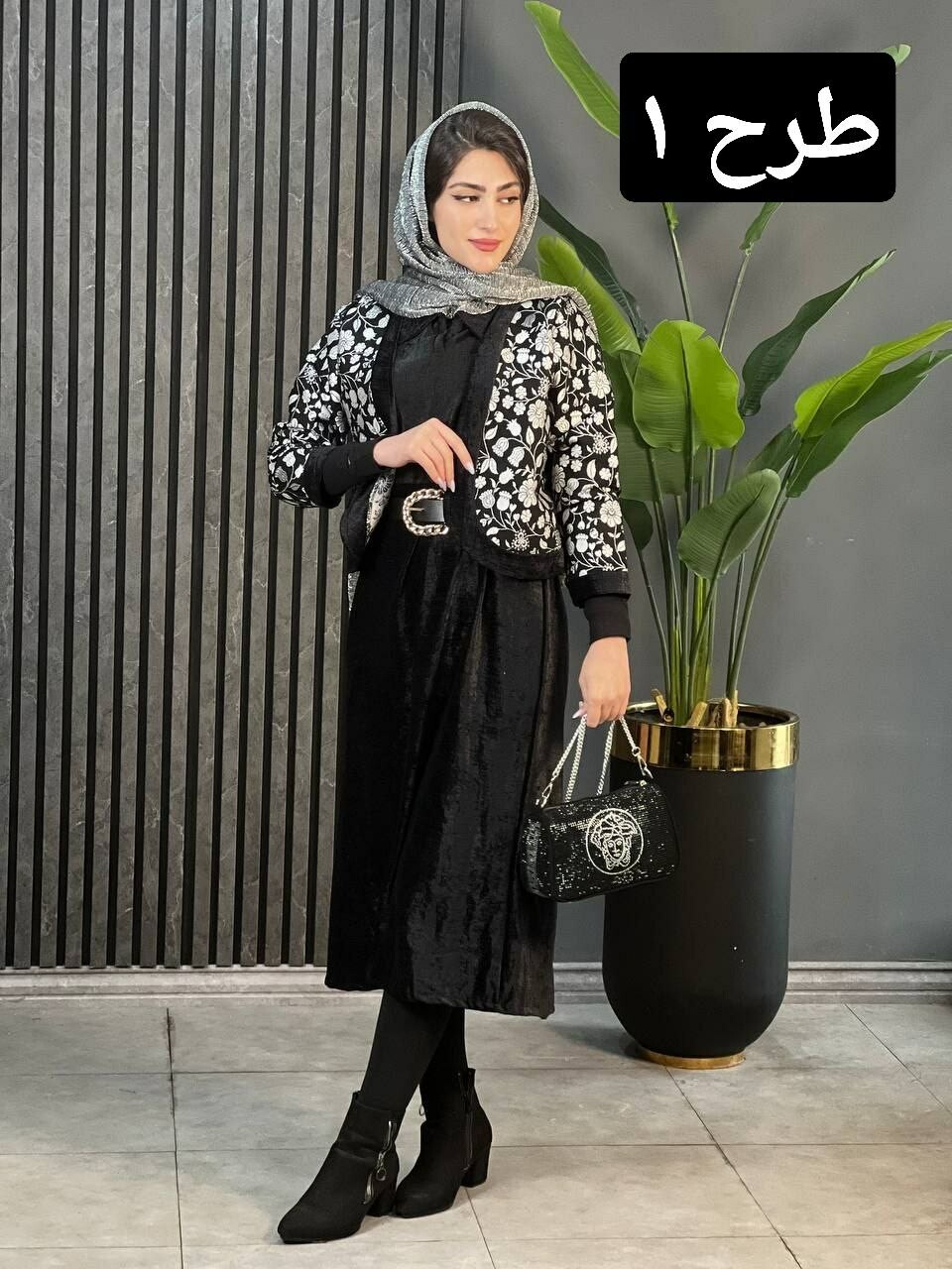 سارافون و کت مخمل طلا کد 1694