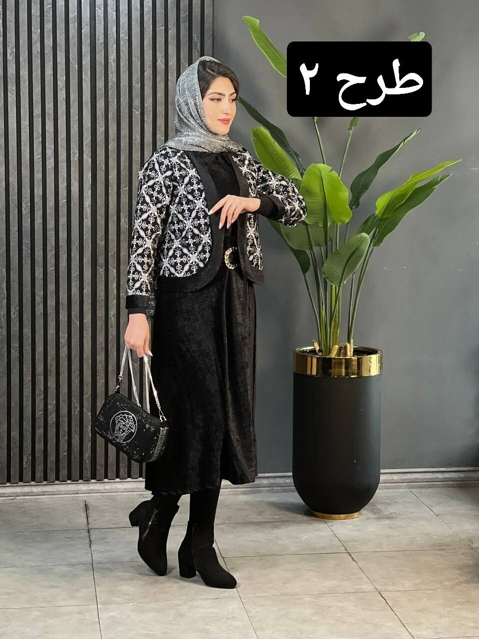 سارافون و کت مخمل طلا کد 1694