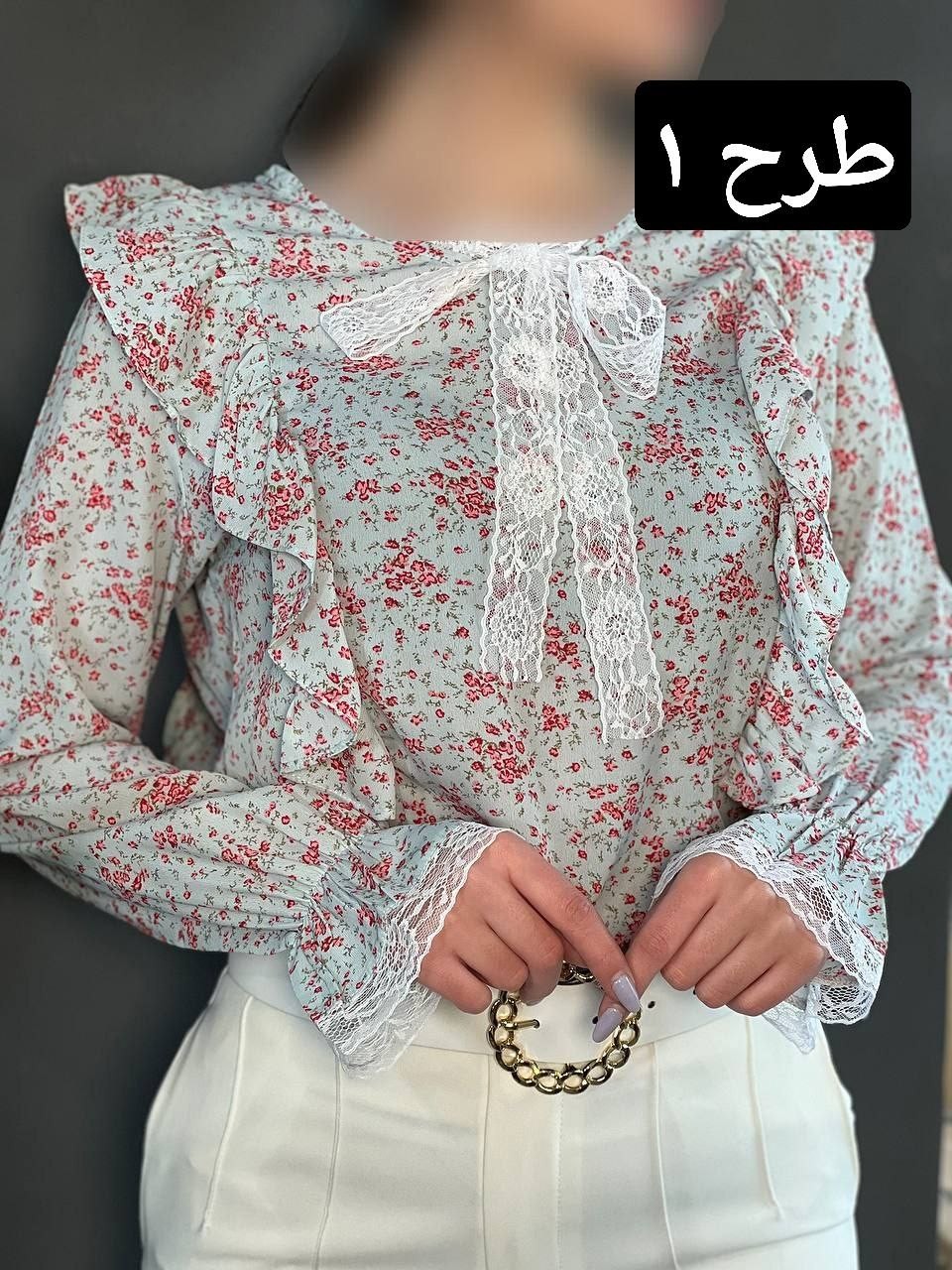 شومیز چیندار دلسا کد 1695