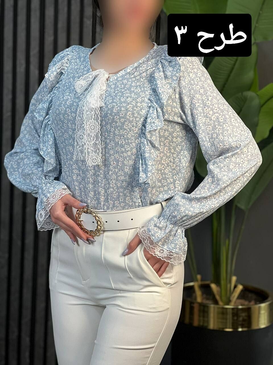 شومیز چیندار دلسا کد 1695